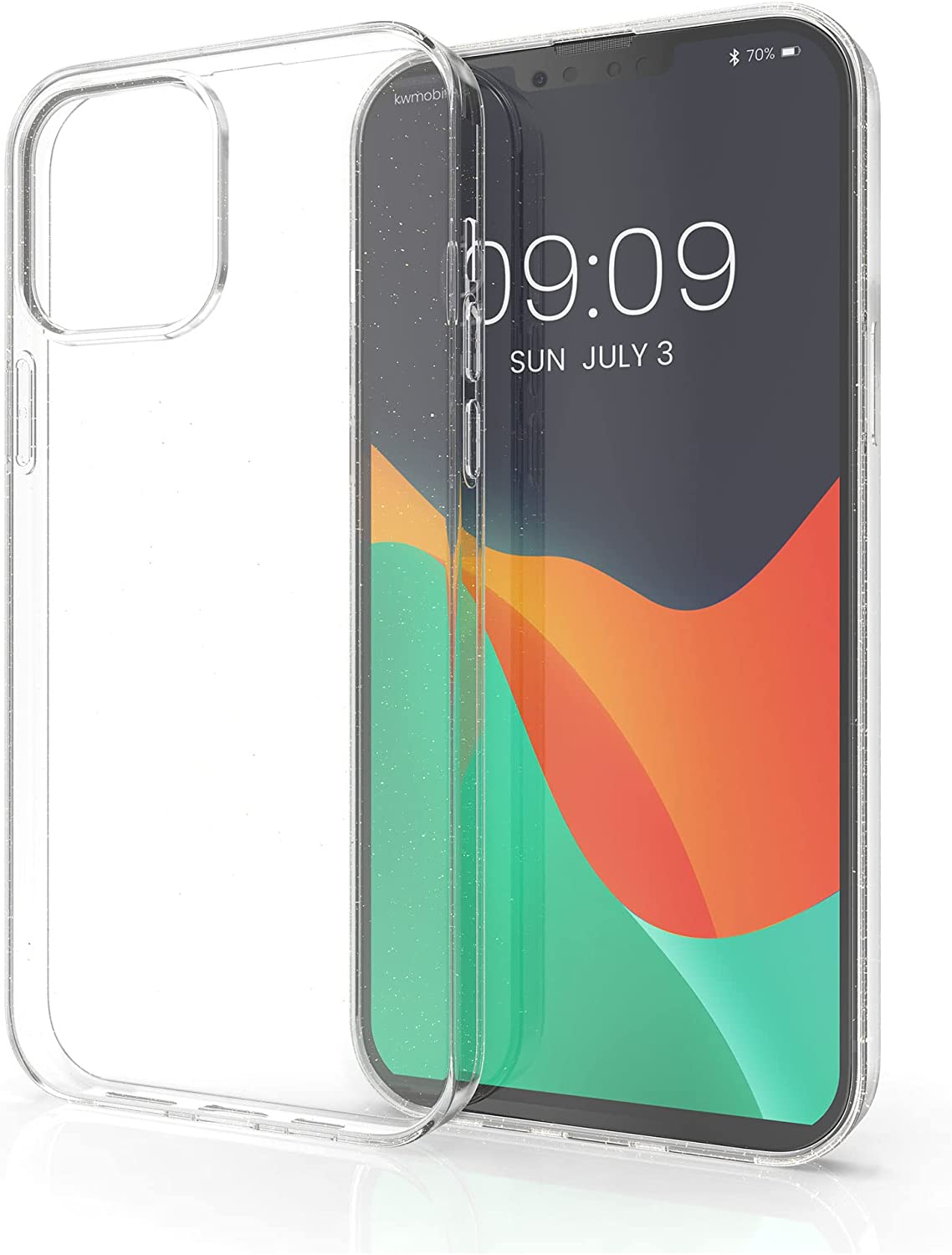 KW iPhone 13 Pro Θήκη Σιλικόνης TPU Design Glitter Uniform - Διάφανη - 56799.01