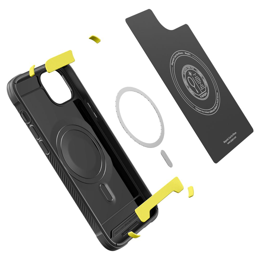 Spigen iPhone 14 Plus / iPhone 15 Plus Rugged Armor Mag Θήκη TPU με MagSafe - Matte Black