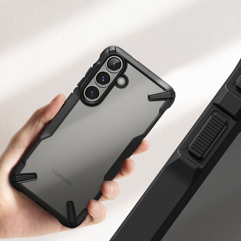 Ringke Samsung Galaxy S25 Fusion X Σκληρή Θήκη με Πλαίσιο Σιλικόνης - Black / Διάφανη