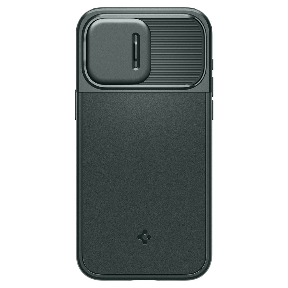 Spigen iPhone 15 Pro Max Optik Armor Mag Θήκη Σιλικόνης με Κάλυμμα για την Κάμερα και MagSafe - Abyss Green