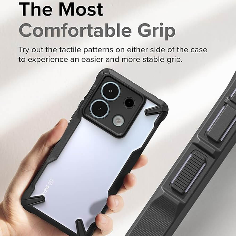 Ringke Xiaomi Redmi Note 13 Pro 5G / Poco X6 - Fusion X - Σκληρή Θήκη με Πλαίσιο Σιλικόνης - Black