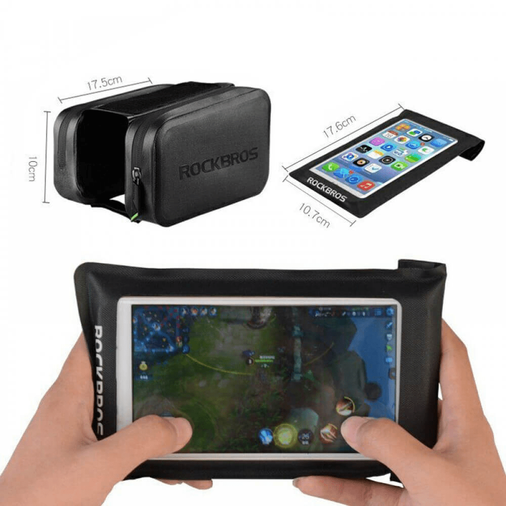 RockBros AS - 006BK Αδιάβροχη Βαλίτσα Ποδηλάτων με Θήκη για Κινητό - Black
