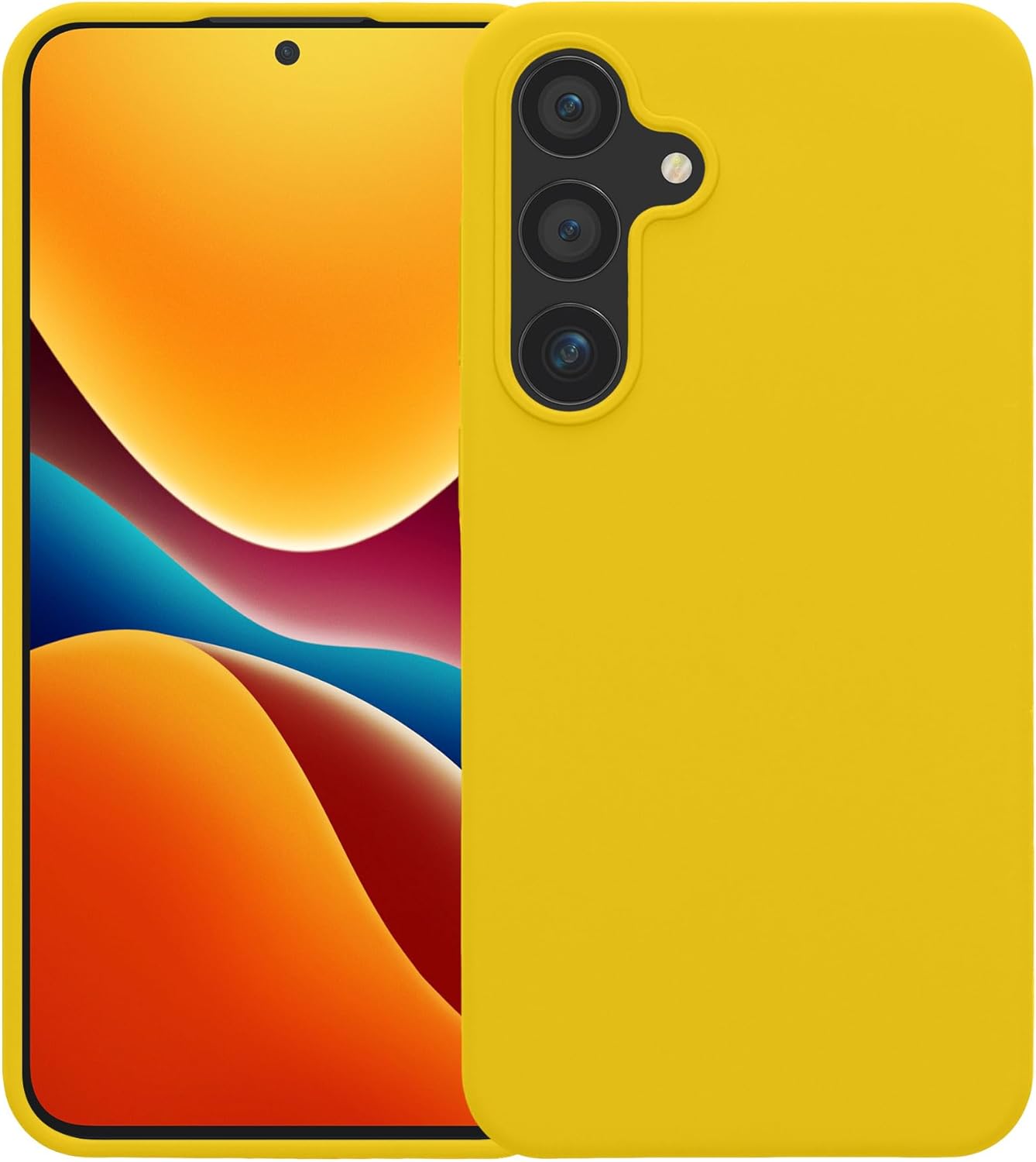 KW Samsung Galaxy S24+ Θήκη Σιλικόνης Rubberized TPU - Bright Yellow