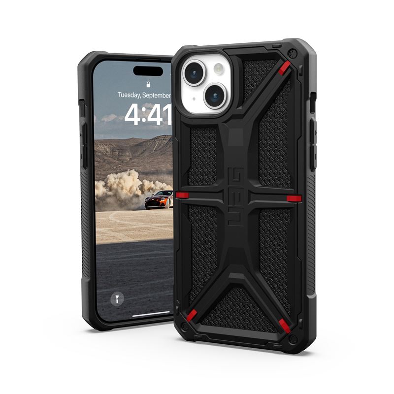 UAG iPhone 15 Plus Monarch Kevlar Series Σκληρή Θήκη - Kevlar Black