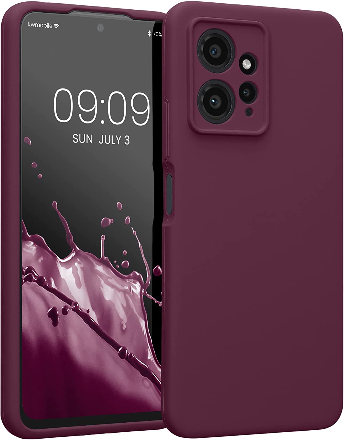 KW Xiaomi Redmi Note 12 4G Θήκη Σιλικόνης Rubberized TPU - Bordeaux Purple - 61180.187