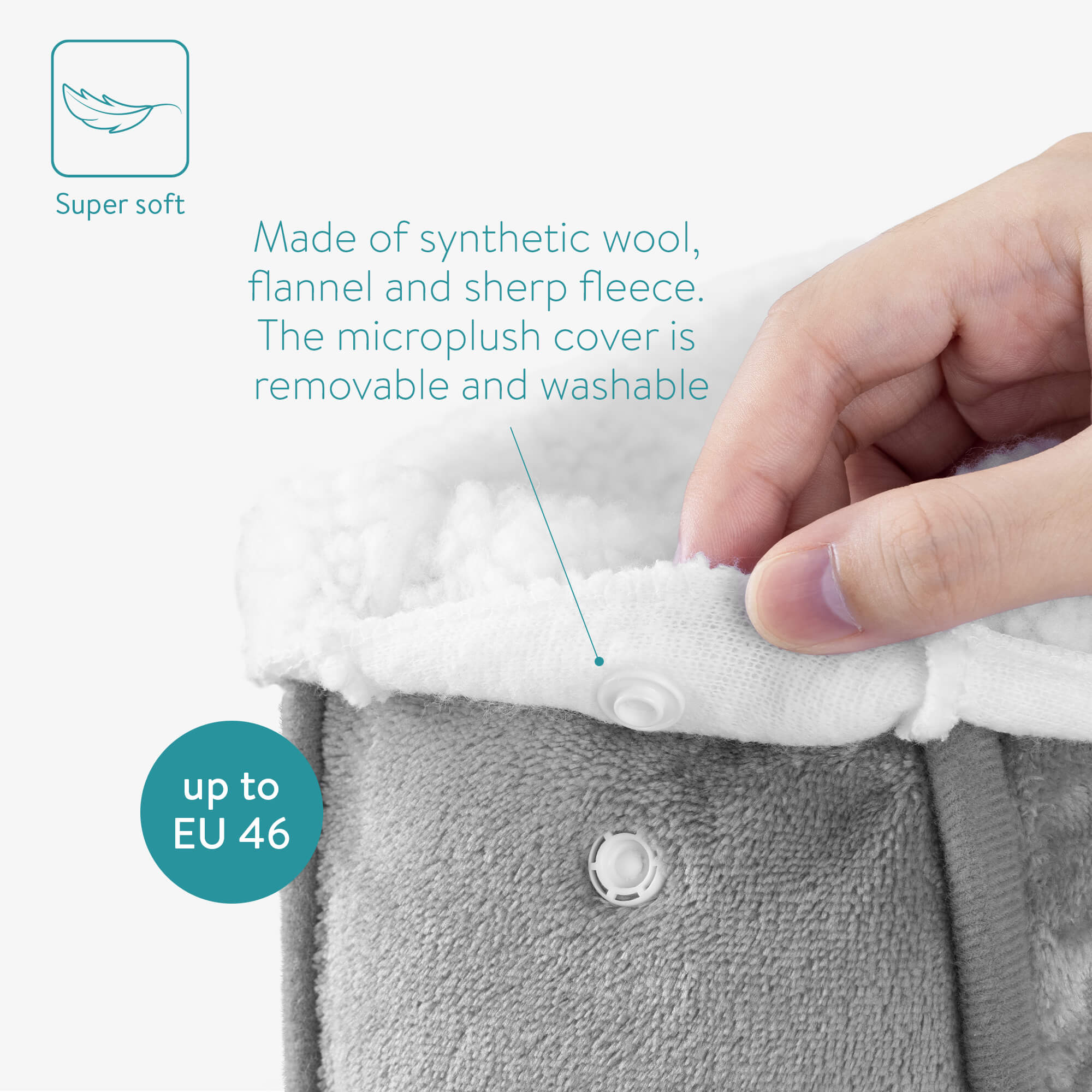 Navaris Ηλεκτρική Θερμοφόρα Ποδιών - Grey - 54706.01.22