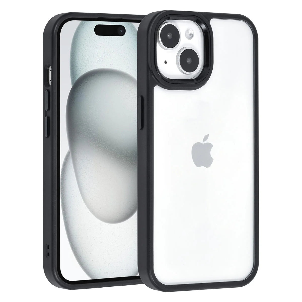 Tuniq iPhone 15 - Σκληρή Θήκη με Πλαίσιο Σιλικόνης - Μαύρο / Διάφανο