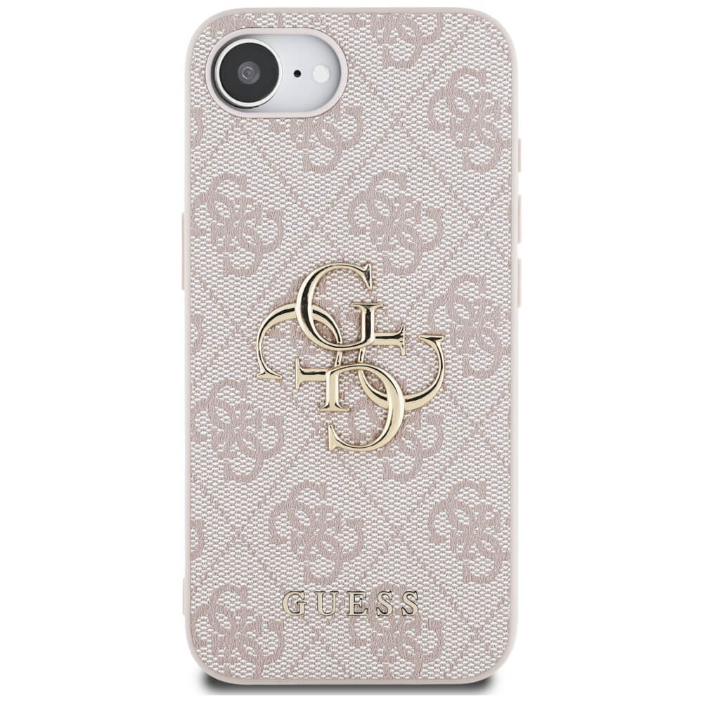 Guess iPhone 16e - 4G Big Logo - Θήκη με Επένδυση Συνθετικού Δέρματος - Pink - GUHCPSE44GMGPI