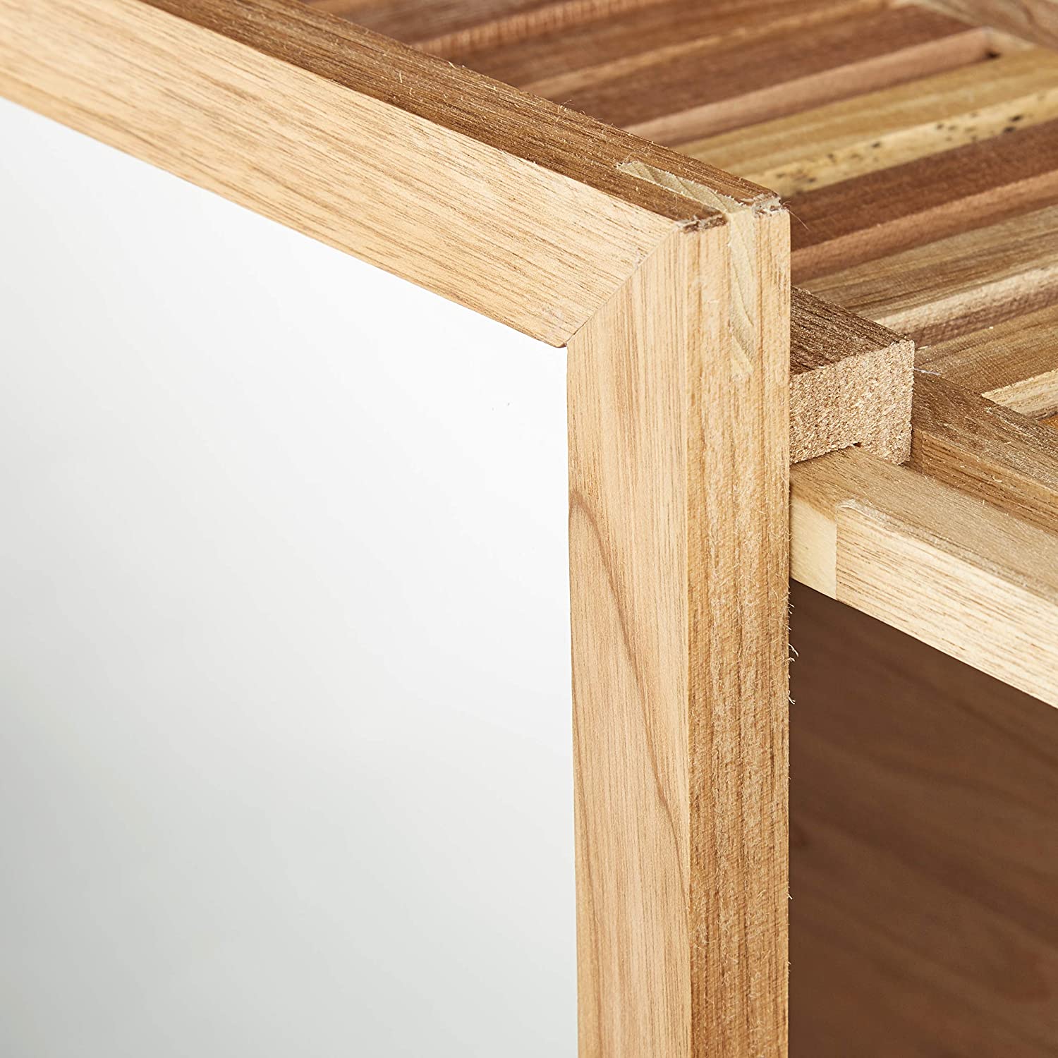 Relaxdays Ράφι Μπάνιου με Καθρέφτη - Natural - 4052025206420