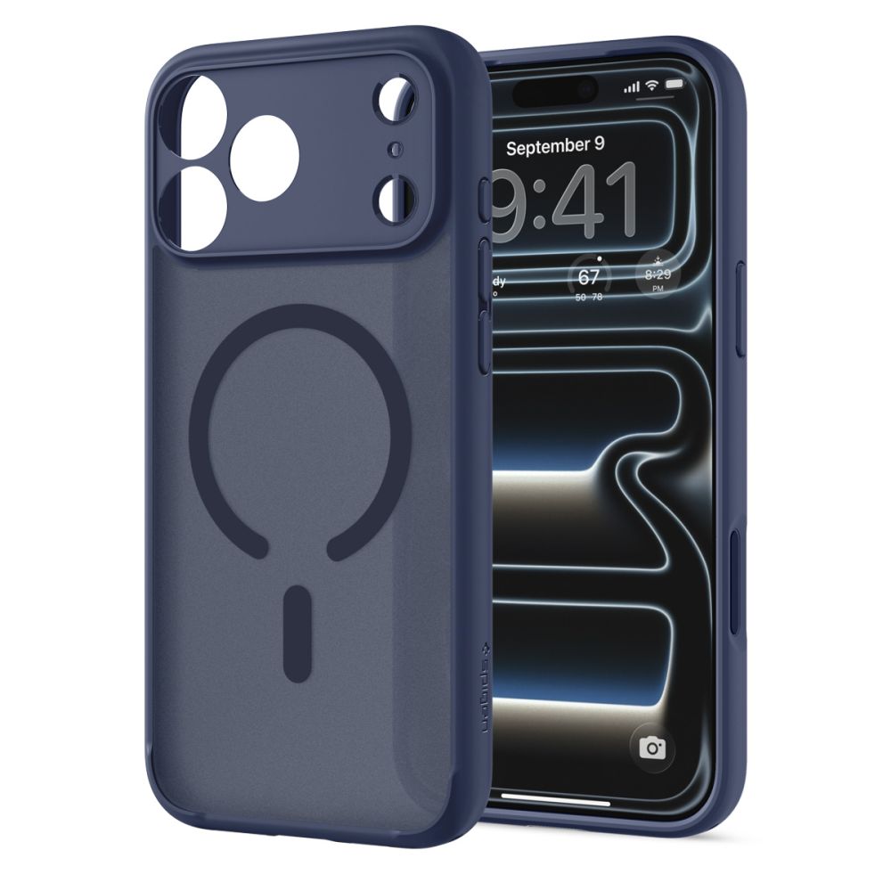 Spigen iPhone 18 Pro / iPhone 17 Pro - Σκληρή Θήκη με Πλαίσιο Σιλικόνης Και MagSafe - Ultra Hybrid Mag - Frost Deep Blue