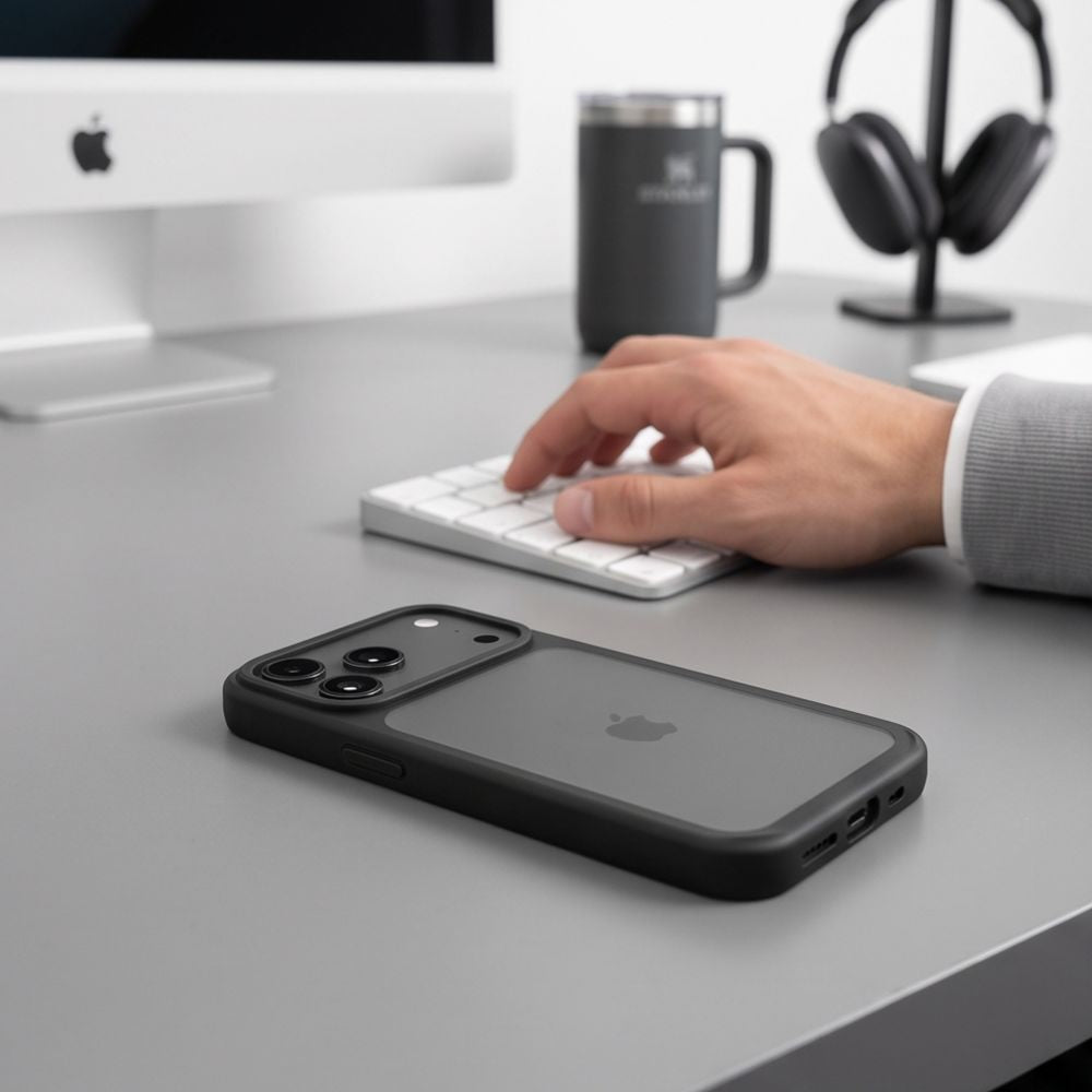 Tech-Protect iPhone 18 Pro / iPhone 17 Pro - Σκληρή Θήκη με Πλαίσιο Σιλικόνης - MagMat CC - Matte Black