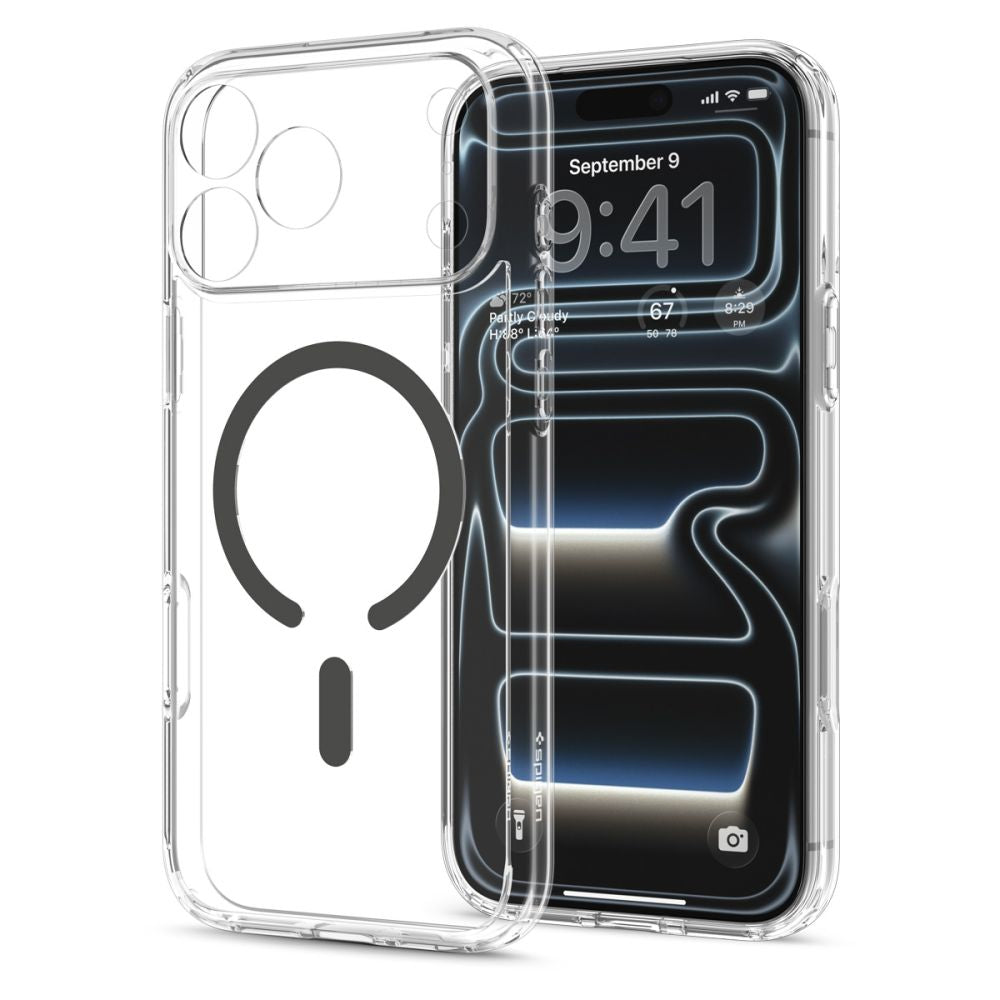 Spigen iPhone 18 Pro / iPhone 17 Pro - Σκληρή Θήκη με Πλαίσιο Σιλικόνης Και MagSafe - Ultra Hybrid Mag - Clear / Graphite