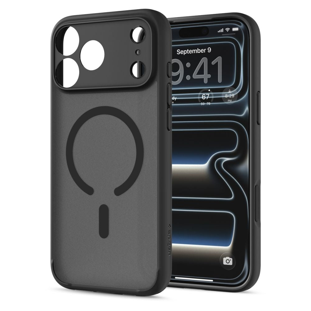 Spigen iPhone 18 Pro / iPhone 17 Pro - Σκληρή Θήκη με Πλαίσιο Σιλικόνης Και MagSafe - Ultra Hybrid Mag - Frost Black