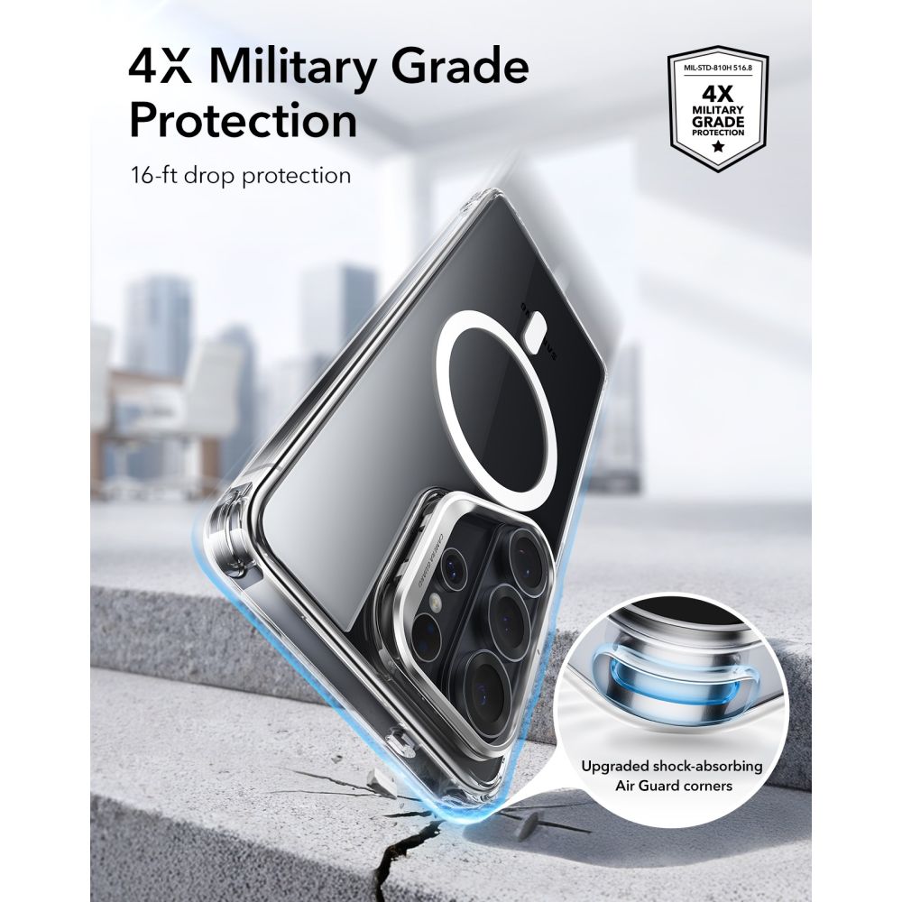 ESR Samsung Galaxy S26 Ultra - Σκληρή Θήκη με Πλαίσιο Σιλικόνης και MagSafe - Classic Hybrid Kickstand MagSafe - Clear