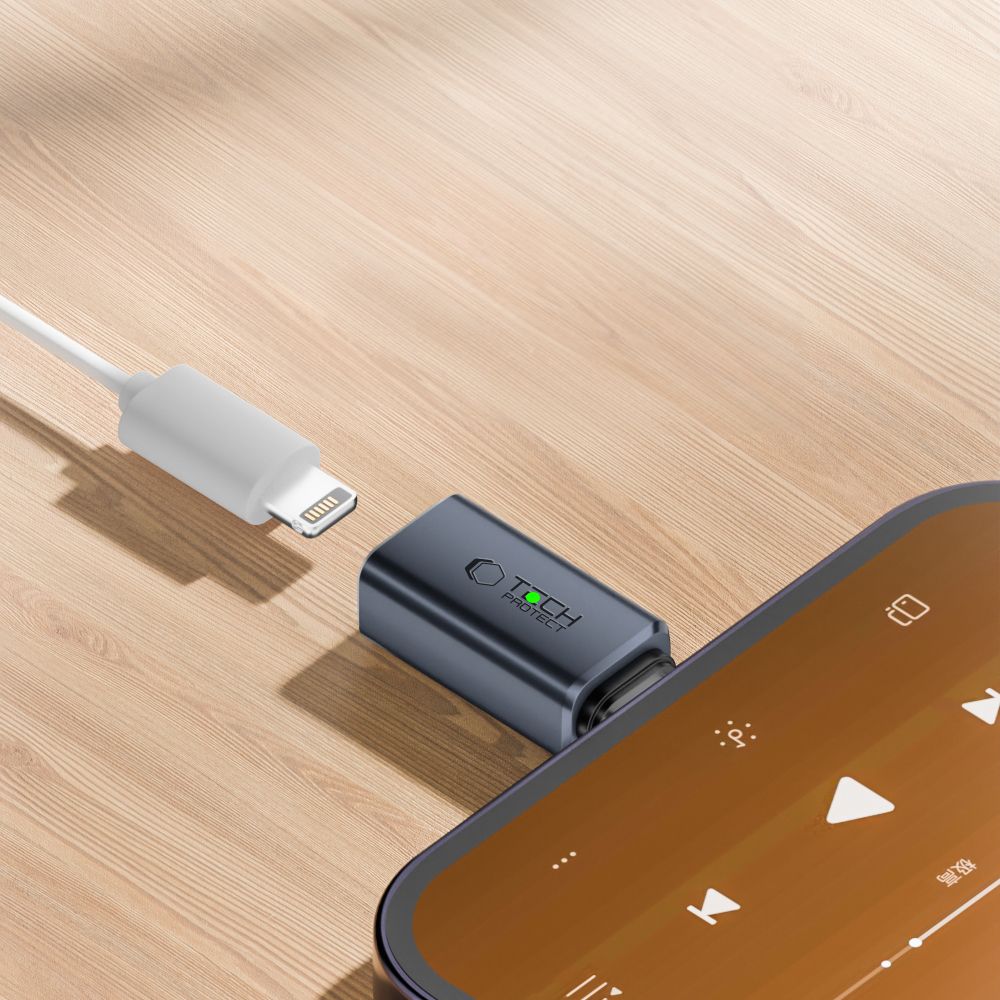 Tech-Protect Ultraboost Audio Adapter - Αντάπτορας Ήχου Type-C to Lightning - Grey