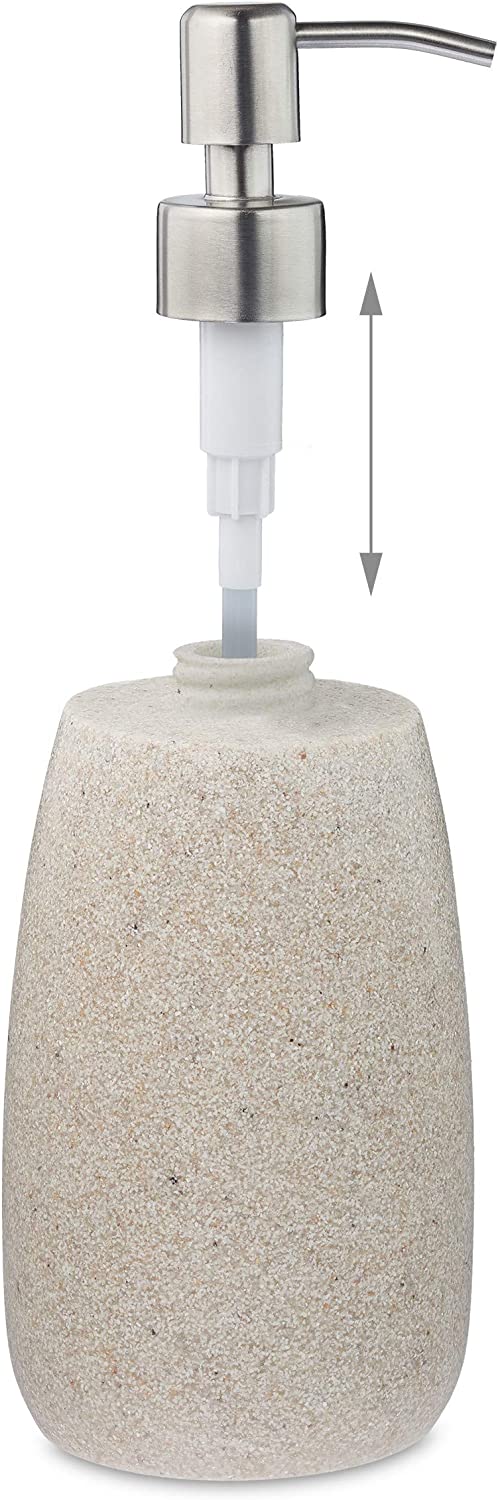 Relaxdays Σαπουνοθήκη Dispenser από Πολυρυτίνη - Sand - 4052025908645
