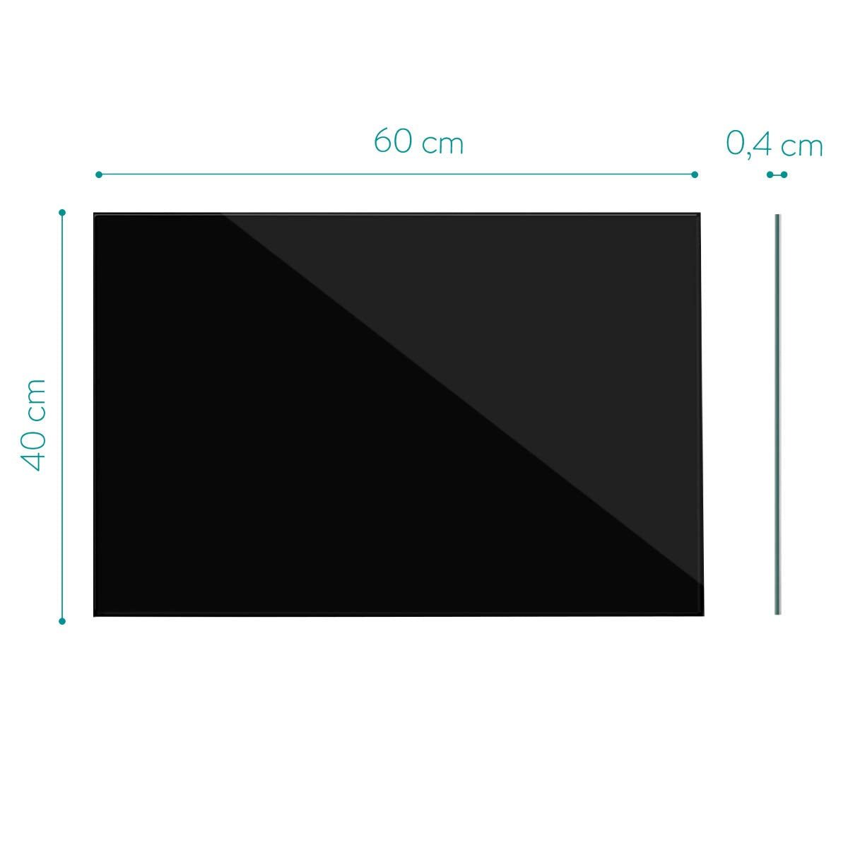 Navaris Μαγνητικός Γυάλινος Πίνακας - 60 x 40cm - Black - 49647.01