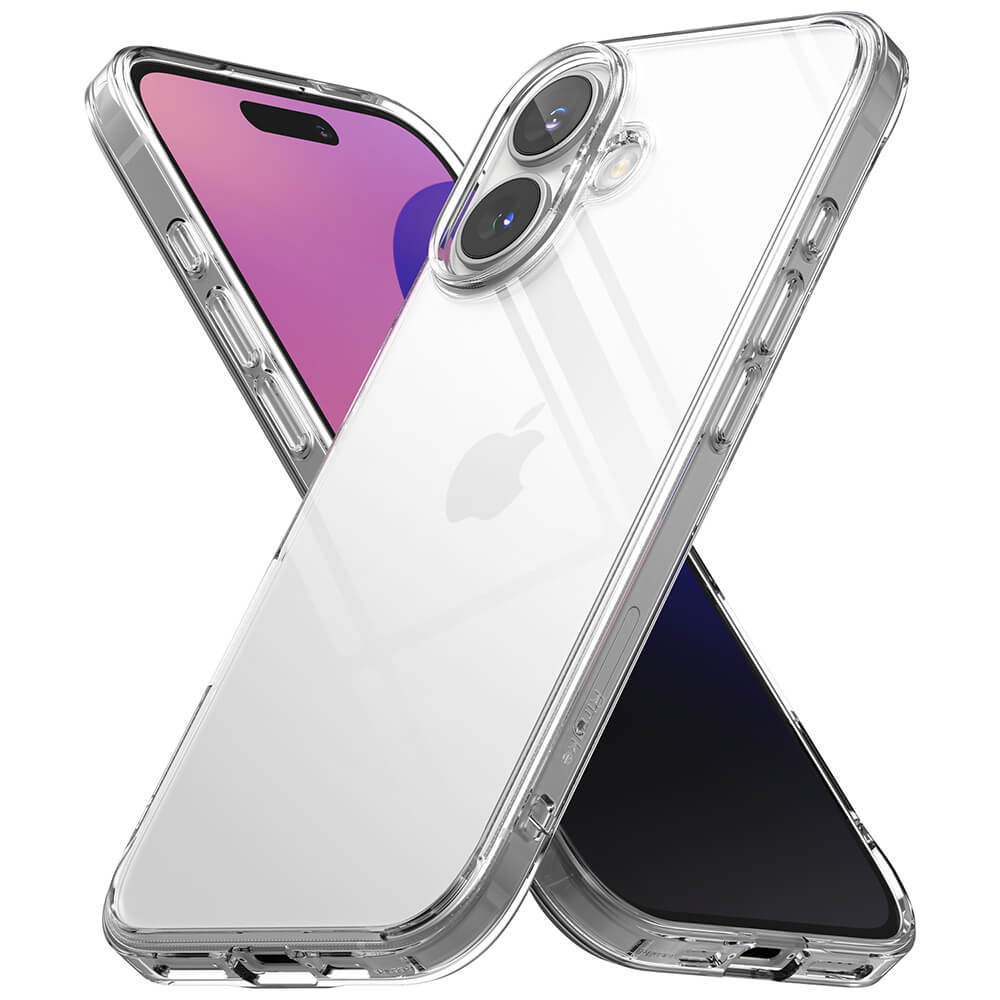 Ringke iPhone 16 Plus Fusion Σκληρή Θήκη με Πλαίσιο Σιλικόνης - Διάφανη