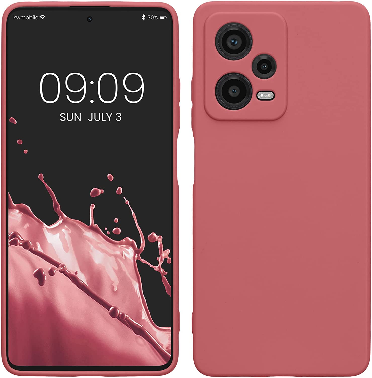 KW Xiaomi Redmi Note 12 Pro+ Θήκη Σιλικόνης TPU - Dark Rose - 60686.167