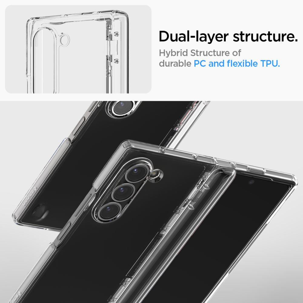 Spigen Samsung Galaxy Z Fold6 - Ultra Hybrid Pro Σκληρή Θήκη με Πλαίσιο Σιλικόνης - Crystal Clear