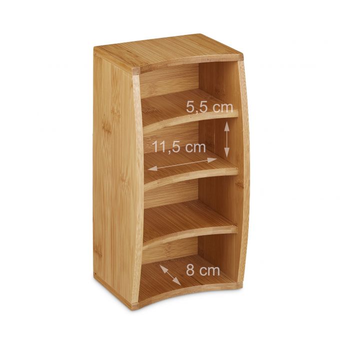 Relaxdays Ξύλινη Βάση Οργάνωσης Γραφείου από Bamboo - Natural - 4052025202460