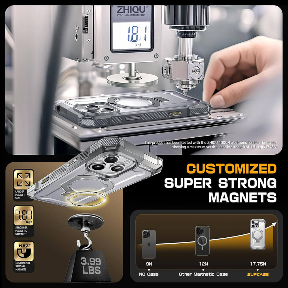 Supcase iPhone 16 Pro Unicorn Beetle Defender Σκληρή Θήκη με MagSafe και Stand - White