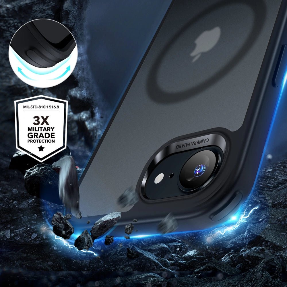 ESR iPhone 16e Classic Hybrid Halolock Σκληρή Θήκη με Πλαίσιο Σιλικόνης και MagSafe - Frosted Black