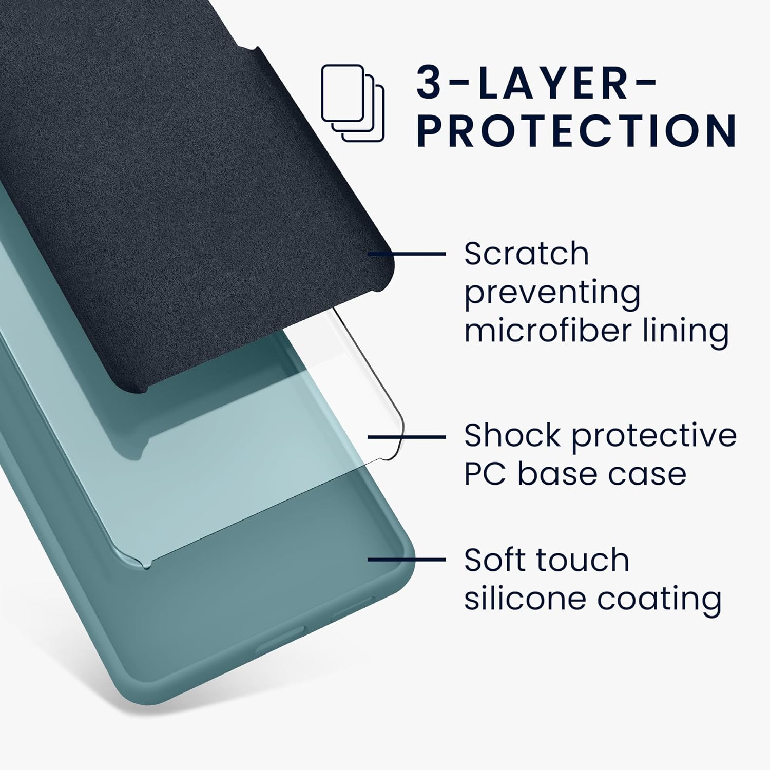 KW Xiaomi Redmi Note 13 Pro+ 5G Θήκη Σιλικόνης Rubberized TPU - Arctic Night