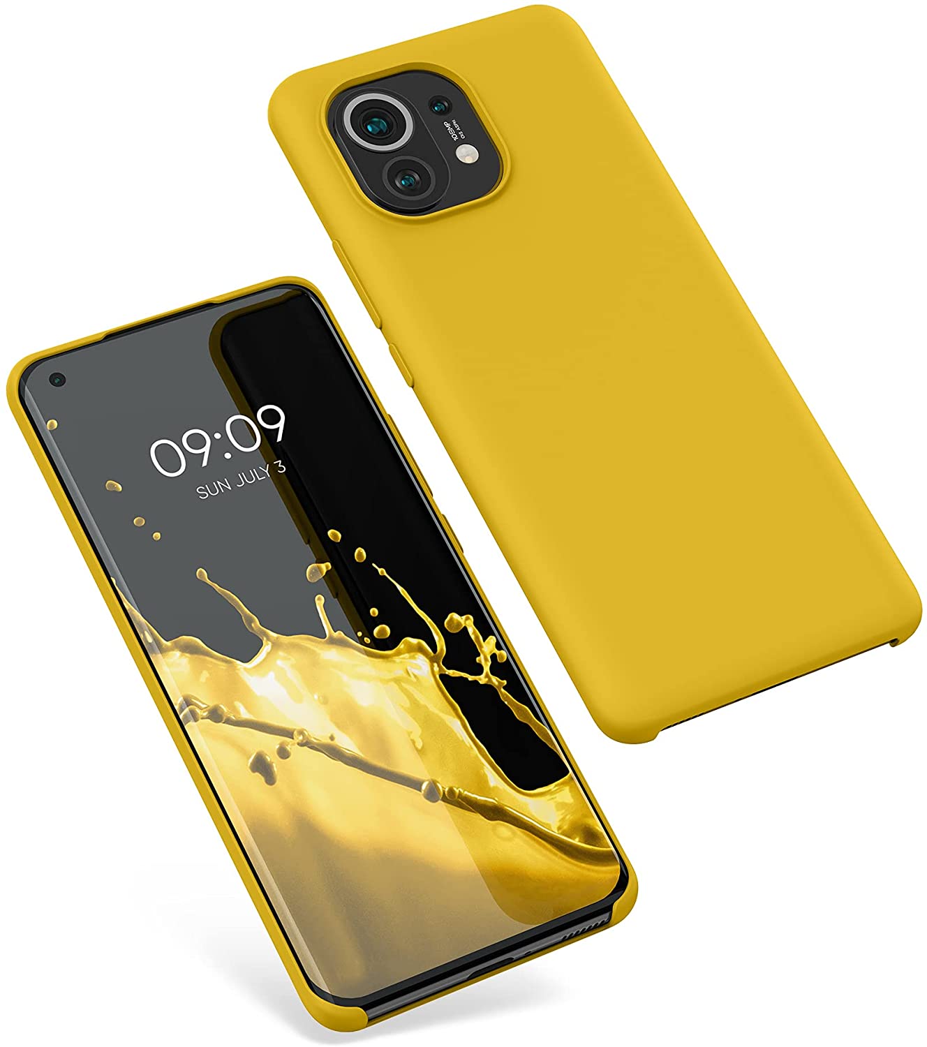 KW Xiaomi Mi 11 Θήκη Σιλικόνης Rubber TPU - Honey Yellow - 54379.143