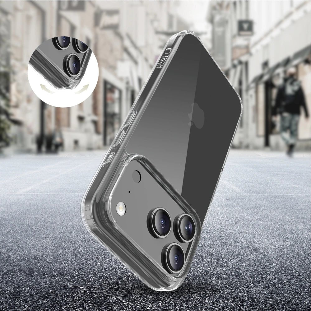 Tech - Protect iPhone 17 Pro Flexair Hybrid - Σκληρή Θήκη με Πλαίσιο Σιλικόνης - Διάφανη