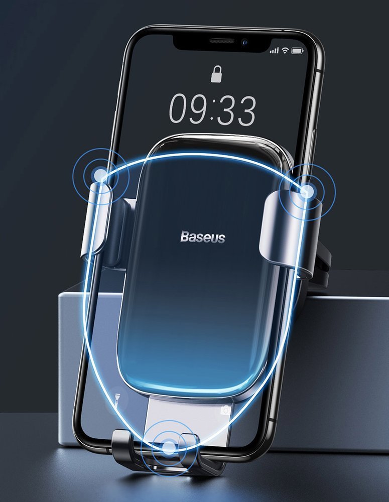Baseus Glaze Gravity Car Air Vent Mobile Holder - Universal Βάση Αυτοκινήτου Αεραγωγού - Black - SUYL - LG01