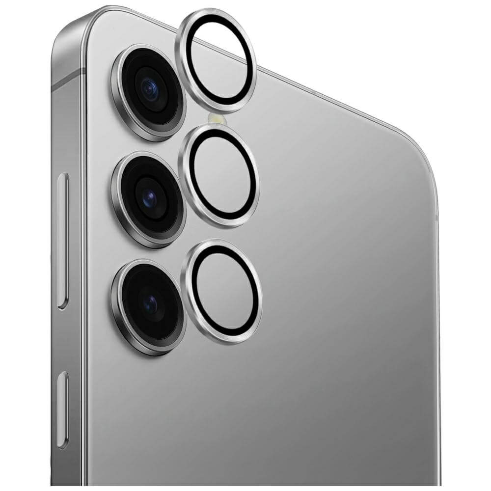 Uniq Samsung Galaxy S25 Optix Aluminium Camera Lens Protector Αντιχαρακτικό Γυαλί για την Κάμερα - Silver