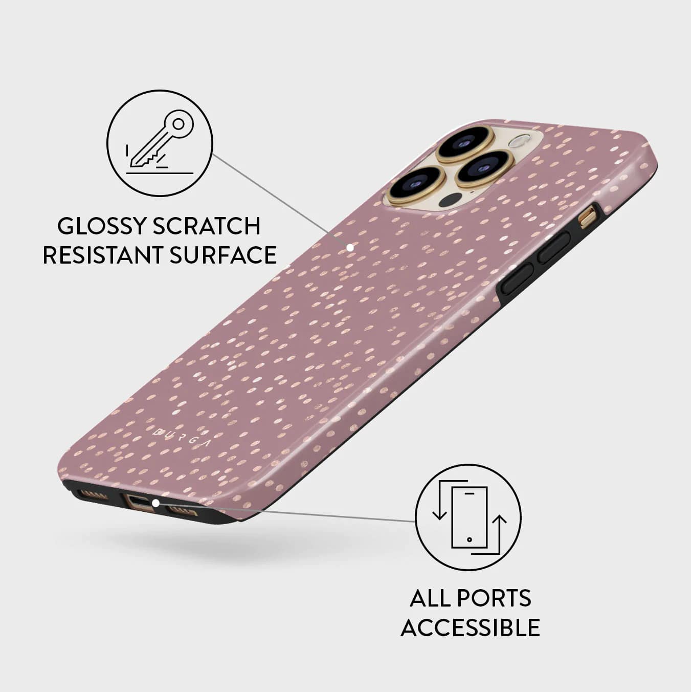 Burga iPhone 14 Pro Fashion Tough Σκληρή Θήκη - Hot Cocoa