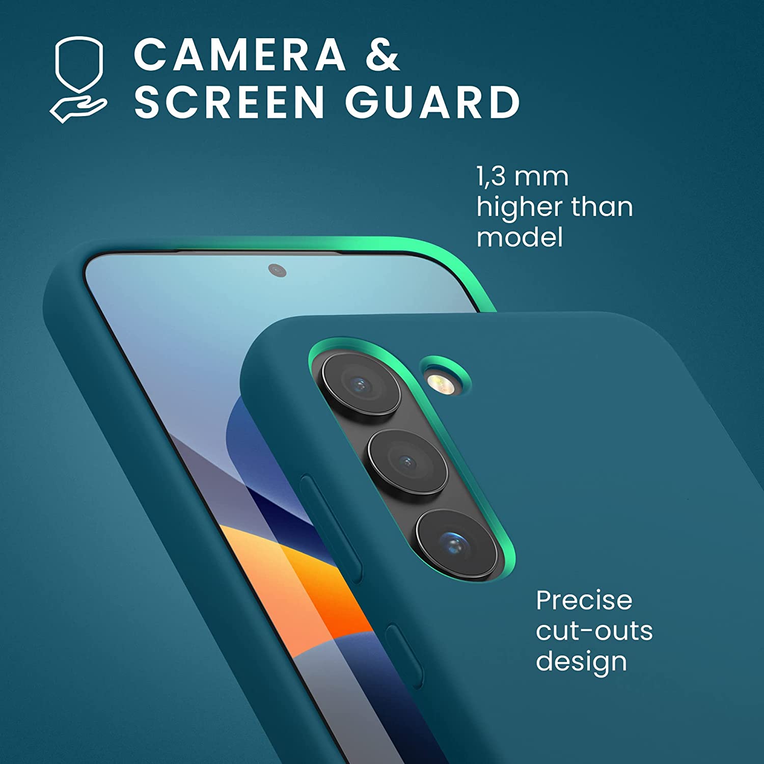 KW Samsung Galaxy S23 Θήκη Σιλικόνης Rubberized TPU - Matte Petrol - 60273.57