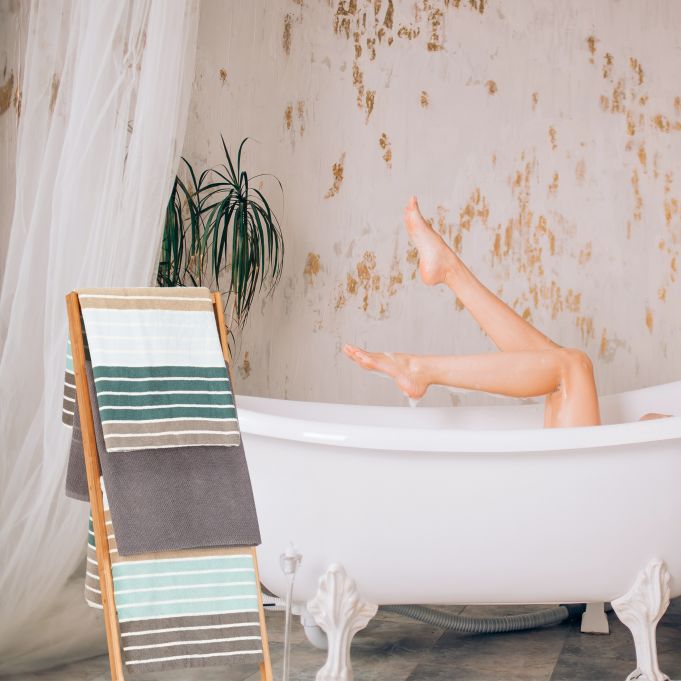 Relaxdays Σκάλα / Βάση Στήριξης για Πετσέτες - Brown - 4052025222338