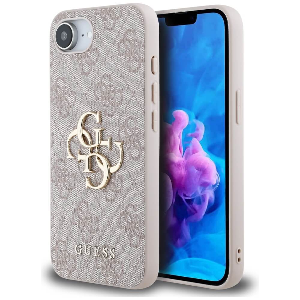 Guess iPhone 16e - 4G Big Logo - Θήκη με Επένδυση Συνθετικού Δέρματος - Pink - GUHCPSE44GMGPI