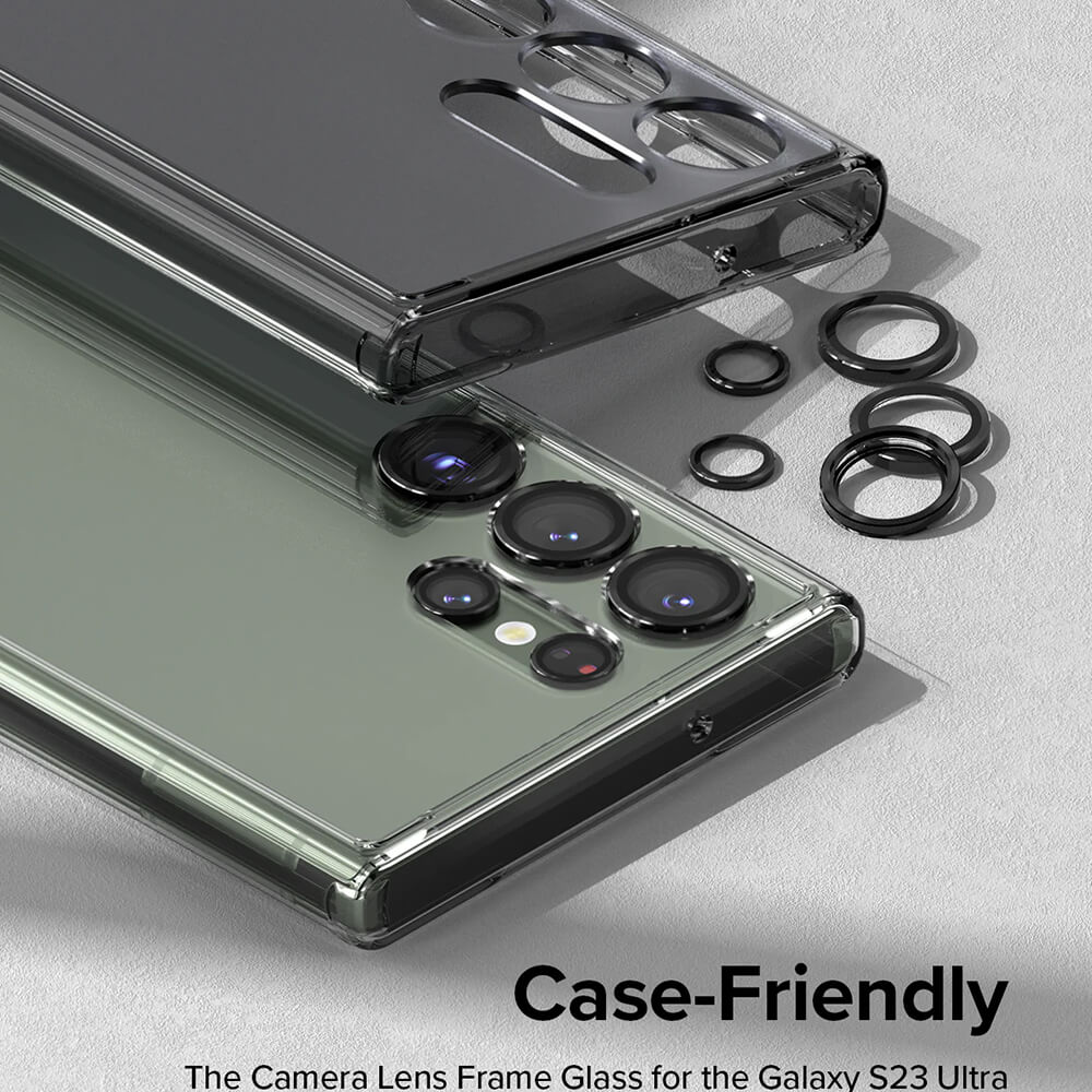 Ringke Samsung Galaxy S23 Ultra Lens Frame Glass Αντιχαρακτικό Γυαλί για την Κάμερα - Black