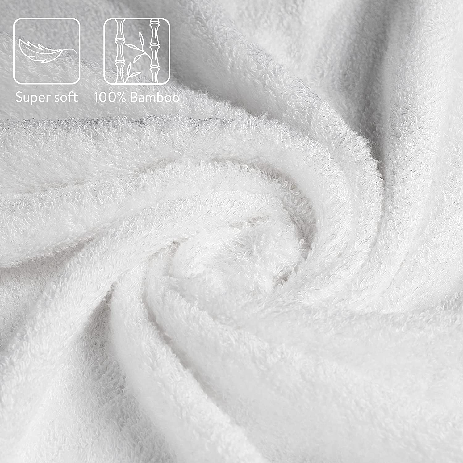 Navaris Σετ με Πετσέτα Μπάνιου με Κουκούλα για Μωρά και Πετσετάκι - 70 x 70cm - Design Sheep - 53694.02