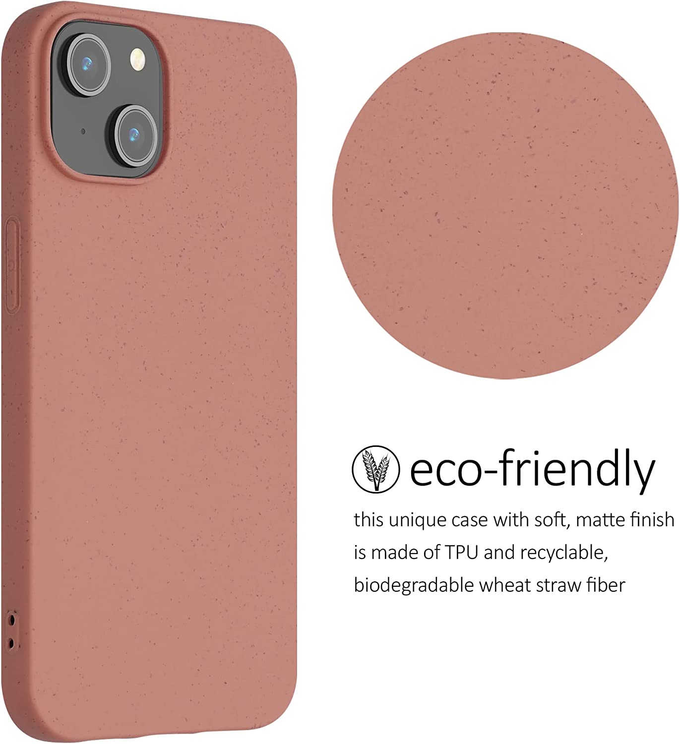 Kalibri iPhone 14 Θήκη Σιλικόνης TPU με Ανακυκλώσιμο και Βιοδιασπώμενο Υλικό - Winter Rose - 59217.193