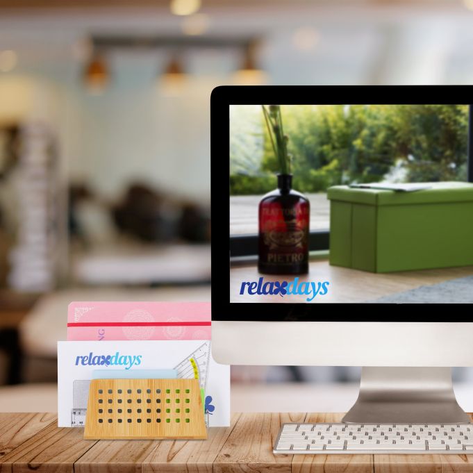 Relaxdays Θήκη Αποθήκευσης και Οργάνωσης Εγγράφων από Bamboo - Natural - 4052025242190