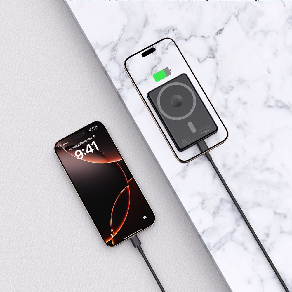 Tech-Protect PB33 Lifemag MagSafe PowerBank Μαγνητικό PowerBank Κινητού 5000 mAh - Black