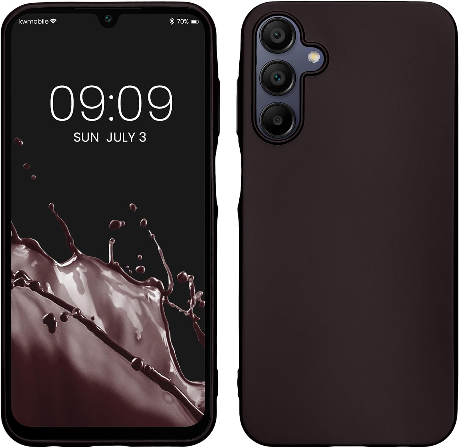 KW Samsung Galaxy A15 4G / A15 5G Θήκη Σιλικόνης TPU - Metallic Blackberry - KWM000021MJ006C