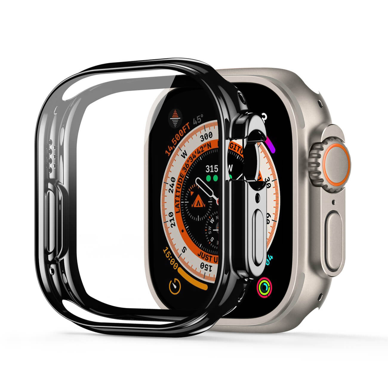 Dux Ducis Θήκη Apple Watch Ultra (1/2/3) - 49mm Samo Case Σιλικόνης - Black