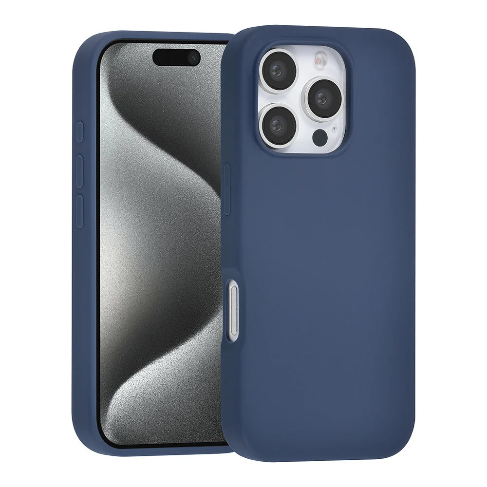 Tuniq iPhone 16 Pro Premium Liquid Silicone Θήκη Σιλικόνης - Dark Blue