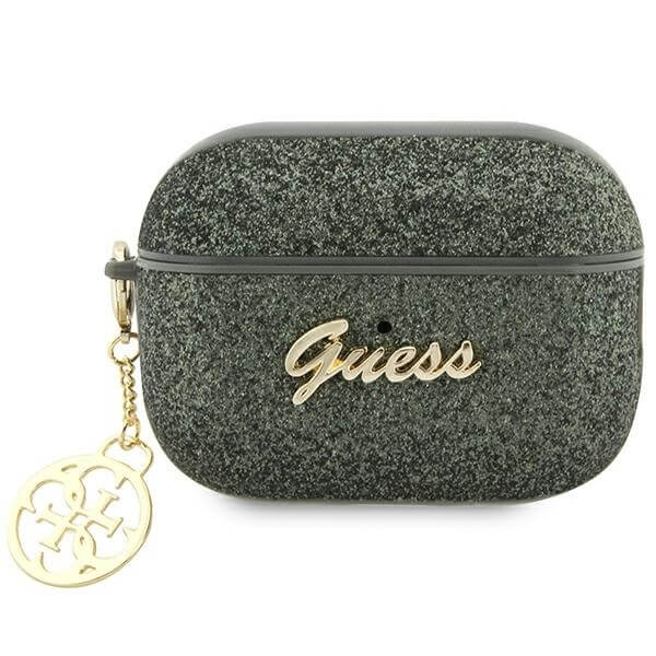 Guess AirPods Pro 2 PU Θήκη - Glitter Flake 4G Charm - Khaki