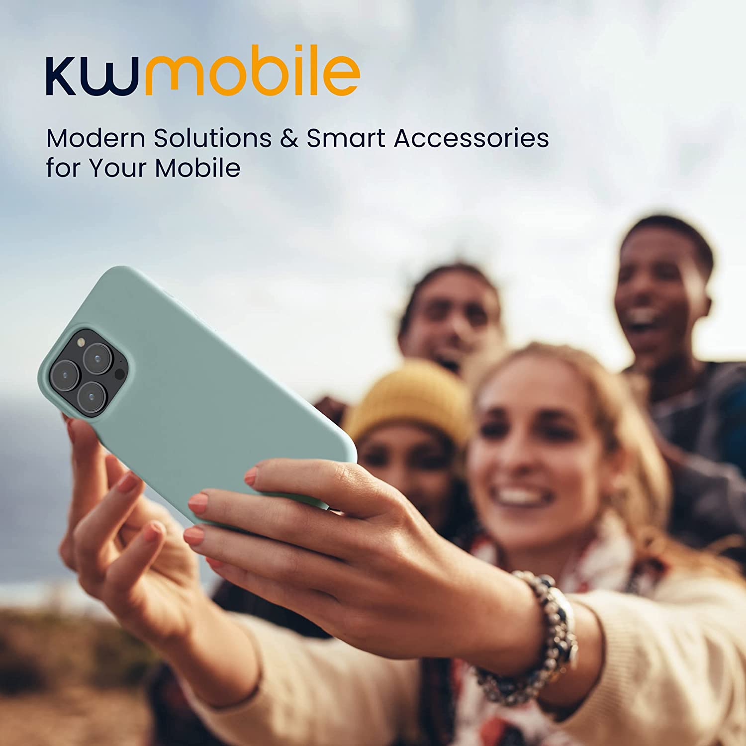 KW iPhone 14 Pro Max Θήκη Σιλικόνης Rubberized TPU - Cool Mint - 59074.200