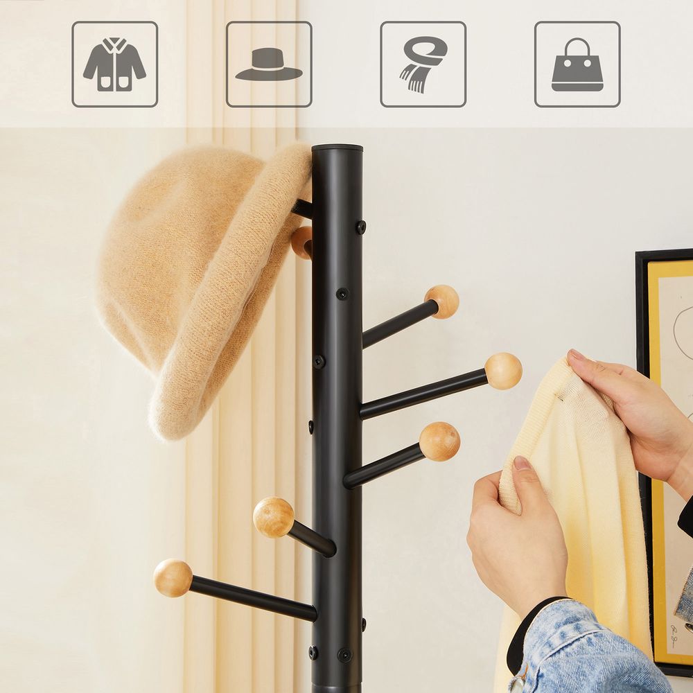 Songmics Επιδαπέδια Μεταλλική Κρεμάστρα - 53.5 x 173 cm - Black - RCR028B01