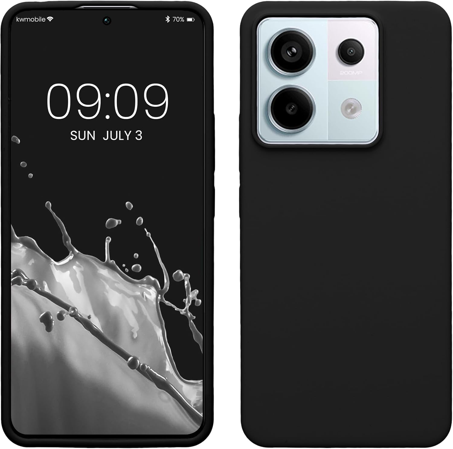 KW Xiaomi Redmi Note 13 Pro 5G / Poco X6 5G Θήκη Σιλικόνης Rubberized TPU - Black