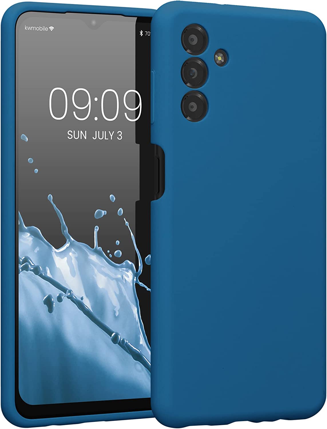 KW Samsung Galaxy A13 5G Θήκη Σιλικόνης Rubberized TPU - Blue Reef - 59453.228