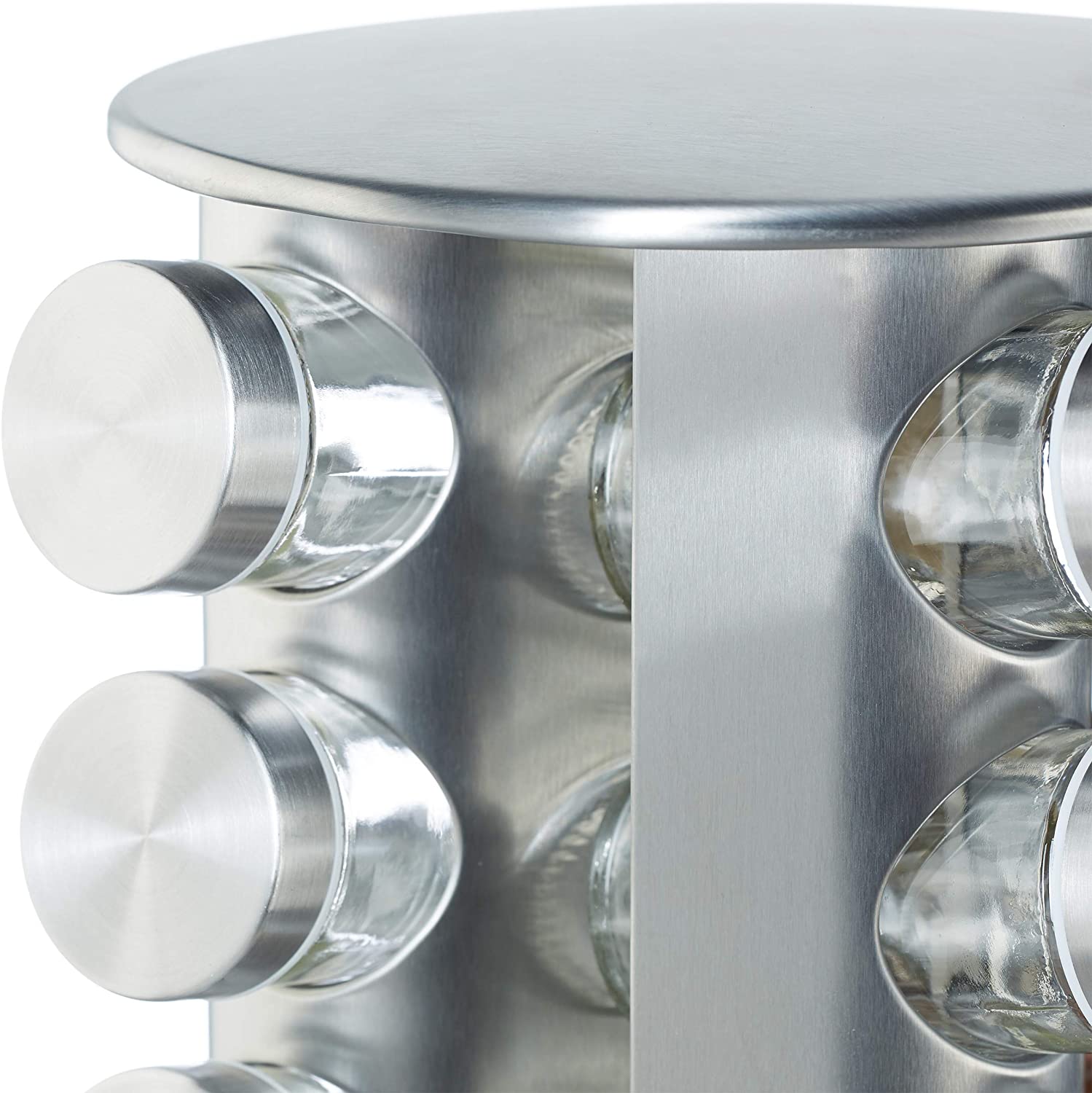 Relaxdays Καρουζέλ Μπαχαρικών με 20 Δοχεία - Silver - 4052025264581